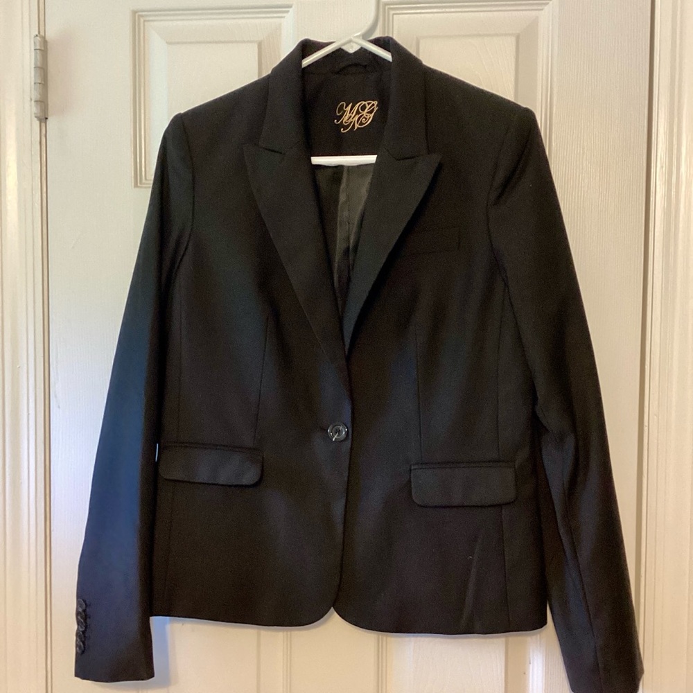 Mango Black Tailored Blazer with Notched Lapels